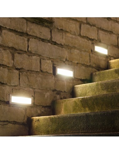 211326-Faretto LED Segnapasso Rettangolare Montaggio a Plafone  Colore Bianco  -5