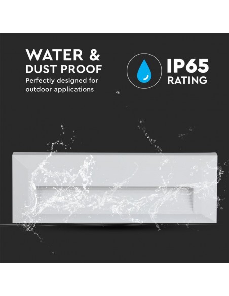 Faretto LED Segnapasso Rettangolare Montaggio a Plafone 3W Bianco 4000K IP65