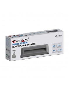 211330-Faretto LED Segnapasso Rettangolare Montaggio a Plafone  Colore Grigio  -1 2