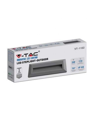 211330-Faretto LED Segnapasso Rettangolare Montaggio a Plafone  Colore Grigio  -2