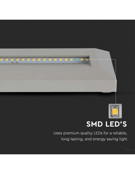 211330-Faretto LED Segnapasso Rettangolare Montaggio a Plafone  Colore Grigio  -6