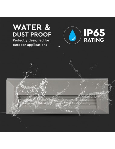 211330-Faretto LED Segnapasso Rettangolare Montaggio a Plafone  Colore Grigio  -7