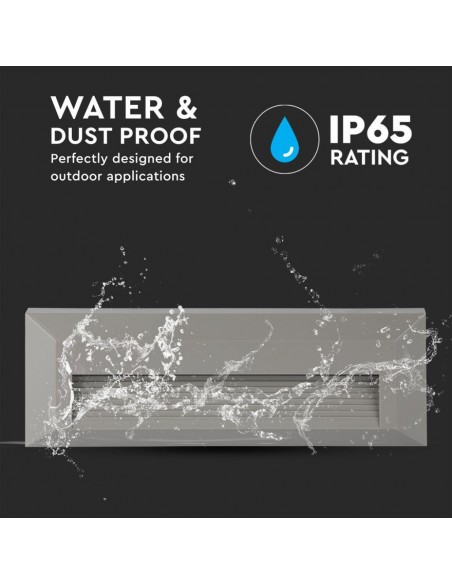 211330-Faretto LED Segnapasso Rettangolare Montaggio a Plafone  Colore Grigio  -7