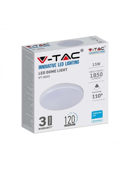 2113889-Plafoniera LED Chip Samsung Rotonda  LM/W Colore Bianco  IP-2