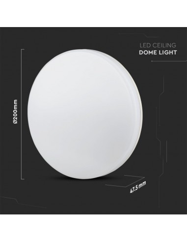 2113889-Plafoniera LED Chip Samsung Rotonda  LM/W Colore Bianco  IP-3