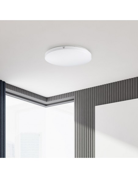 2113889-Plafoniera LED Chip Samsung Rotonda  LM/W Colore Bianco  IP-4
