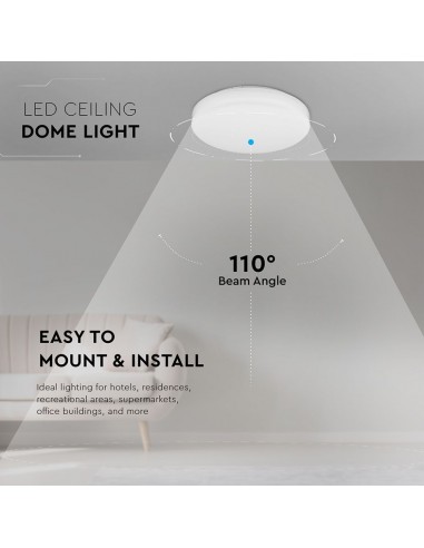 2113889-Plafoniera LED Chip Samsung Rotonda  LM/W Colore Bianco  IP-7