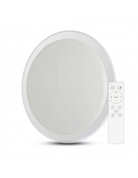 2114551-Plafoniera LED Rotonda  con Telecomando Cambia Colore  in  Effetto Stellato d mm h mm Dimmerabile-1