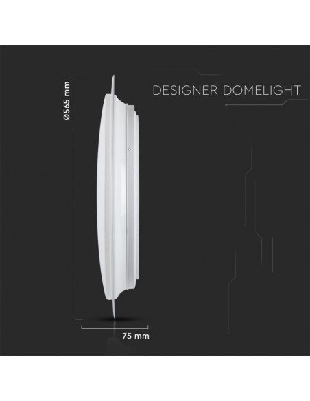 2114551-Plafoniera LED Rotonda  con Telecomando Cambia Colore  in  Effetto Stellato d mm h mm Dimmerabile-4