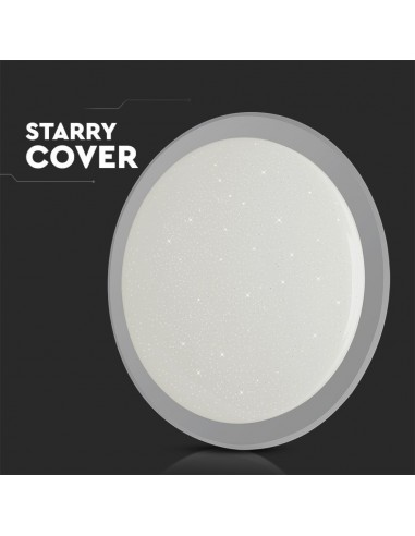 2114551-Plafoniera LED Rotonda  con Telecomando Cambia Colore  in  Effetto Stellato d mm h mm Dimmerabile-7