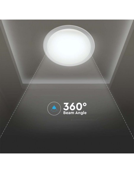 Plafoniera LED Rotonda 60W con Telecomando Cambia 3 in 1 Effetto Stellato d: 565mm h: 75mm Dimmerabile