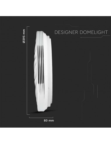 2114601-Plafoniera LED Rotonda  con Telecomando Cambia Colore  in  Effetto Stellato Ondulato d mm h mm Dimmerabile-3