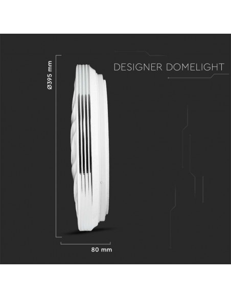 2114601-Plafoniera LED Rotonda  con Telecomando Cambia Colore  in  Effetto Stellato Ondulato d mm h mm Dimmerabile-3