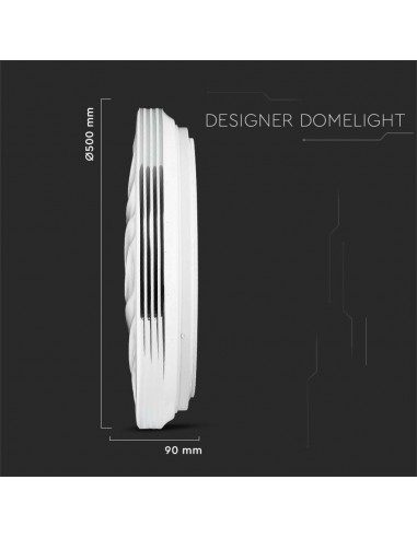 2114611-Plafoniera LED Rotonda  con Telecomando Cambia Colore  in  Effetto Stellato Ondulato d mm h mm Dimmerabile-3