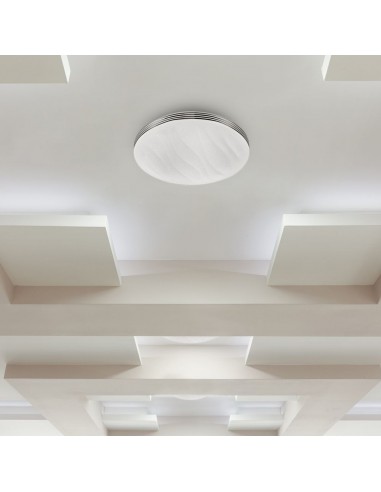 2114611-Plafoniera LED Rotonda  con Telecomando Cambia Colore  in  Effetto Stellato Ondulato d mm h mm Dimmerabile-4