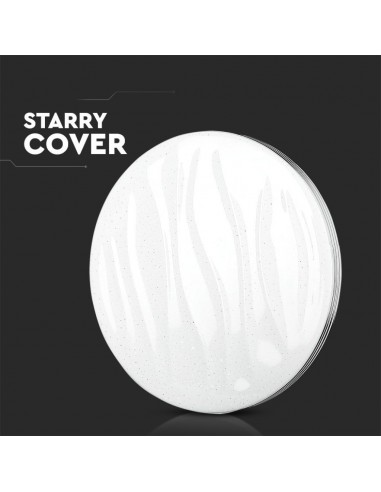 2114611-Plafoniera LED Rotonda  con Telecomando Cambia Colore  in  Effetto Stellato Ondulato d mm h mm Dimmerabile-7