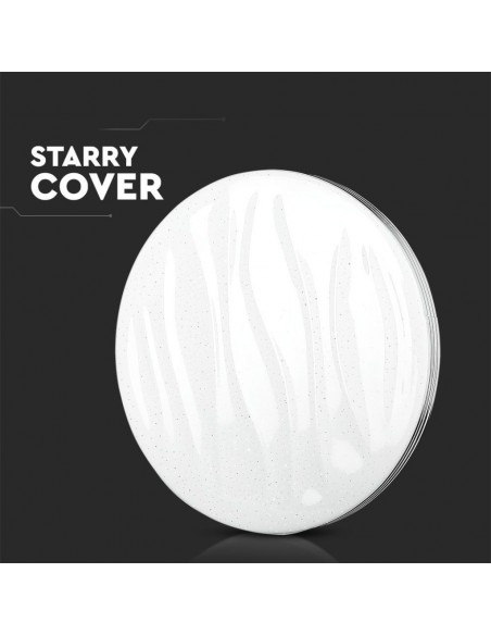 2114611-Plafoniera LED Rotonda  con Telecomando Cambia Colore  in  Effetto Stellato Ondulato d mm h mm Dimmerabile-7