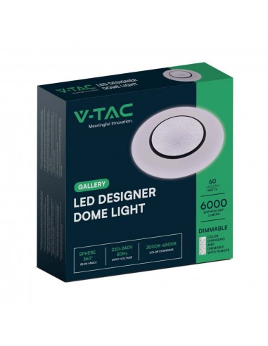 2114621-Plafoniera LED Rotonda  con Telecomando Cambia Colore  in  Effetto Stellato d mm h mm Dimmerabile-2