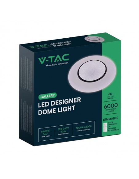 2114621-Plafoniera LED Rotonda  con Telecomando Cambia Colore  in  Effetto Stellato d mm h mm Dimmerabile-2