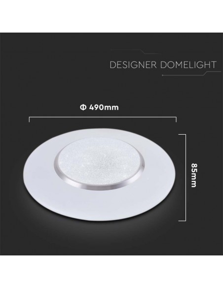 2114621-Plafoniera LED Rotonda  con Telecomando Cambia Colore  in  Effetto Stellato d mm h mm Dimmerabile-3