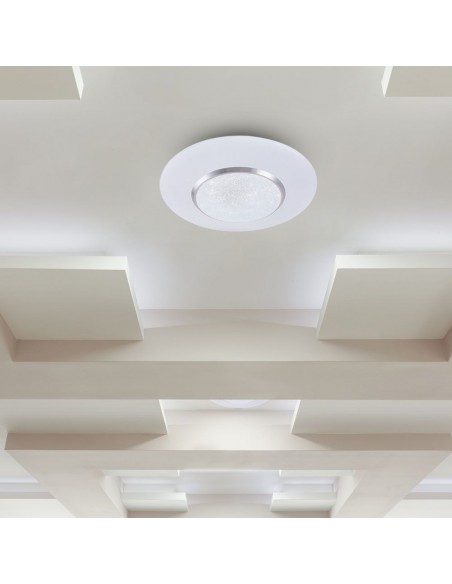 2114621-Plafoniera LED Rotonda  con Telecomando Cambia Colore  in  Effetto Stellato d mm h mm Dimmerabile-5