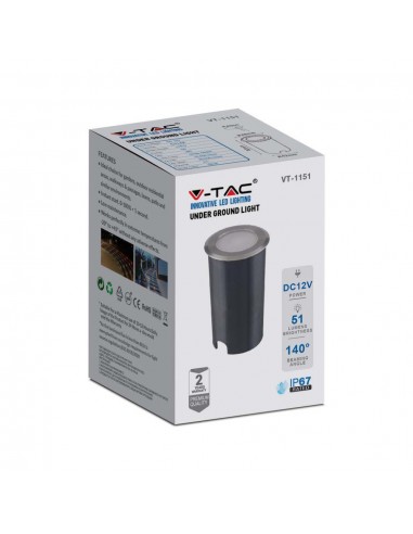 211464-Faretto LED Segnapasso a Cilindro da Interramento  Colore Argento V   Driver non Incluso-2