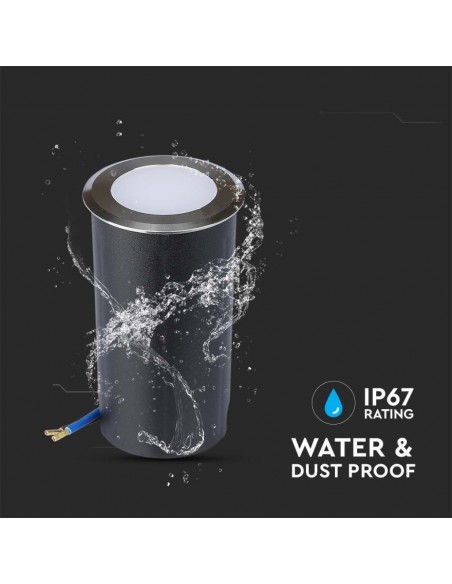 211464-Faretto LED Segnapasso a Cilindro da Interramento  Colore Argento V   Driver non Incluso-6