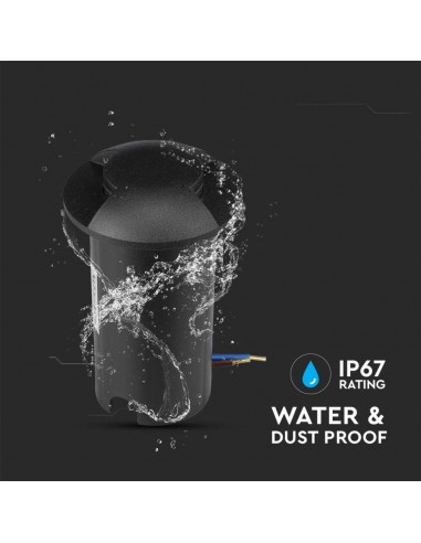 211466-Faretto LED Segnapasso a Cilindro da Interramento  Doppio Fascio Luminoso Colore Nero V   Driver non Incluso-6