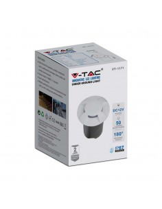 211469-Faretto LED Segnapasso a Cilindro da Interramento  con  Fasci Luminosi Colore Bianco V   Driver non Incluso-1 2