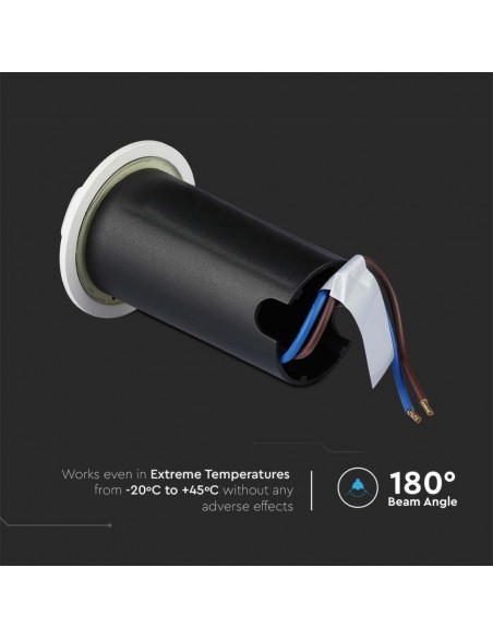 211469-Faretto LED Segnapasso a Cilindro da Interramento  con  Fasci Luminosi Colore Bianco V   Driver non Incluso-5