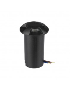 211472-Faretto LED Segnapasso a Cilindro da Interramento  con  Fasci Luminosi Colore Nero V   Driver non Incluso-1