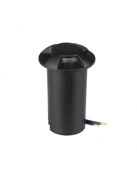 211472-Faretto LED Segnapasso a Cilindro da Interramento  con  Fasci Luminosi Colore Nero V   Driver non Incluso-1