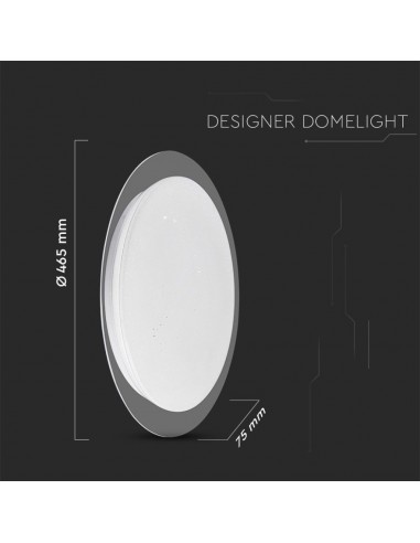 2114741-Plafoniera LED Rotonda  con Telecomando Cambia Colore  in  Effetto Stellato d mm h mm Dimmerabile-3