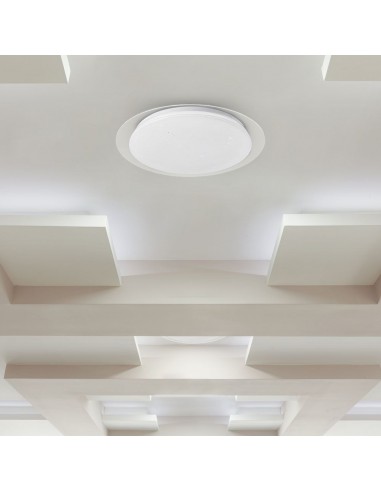 2114741-Plafoniera LED Rotonda  con Telecomando Cambia Colore  in  Effetto Stellato d mm h mm Dimmerabile-4