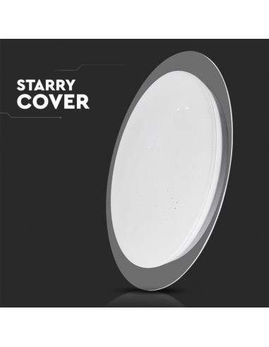 2114741-Plafoniera LED Rotonda  con Telecomando Cambia Colore  in  Effetto Stellato d mm h mm Dimmerabile-7