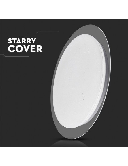 2114741-Plafoniera LED Rotonda  con Telecomando Cambia Colore  in  Effetto Stellato d mm h mm Dimmerabile-7