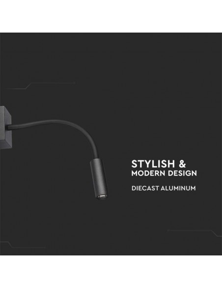 211485-Applique da Hotel per Lettura LED  Colore Nero -7