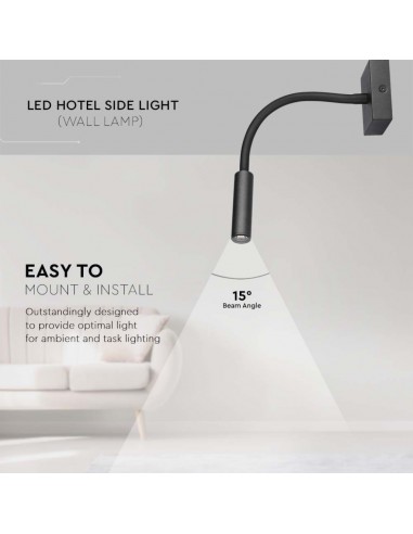 Applique da Hotel per Lettura LED 3W...