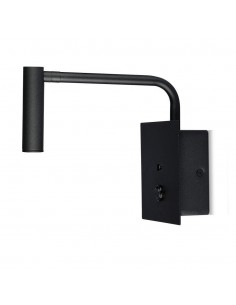 211487-Applique da Hotel per Lettura LED  con Interruttore Porta USB Colore Nero -1