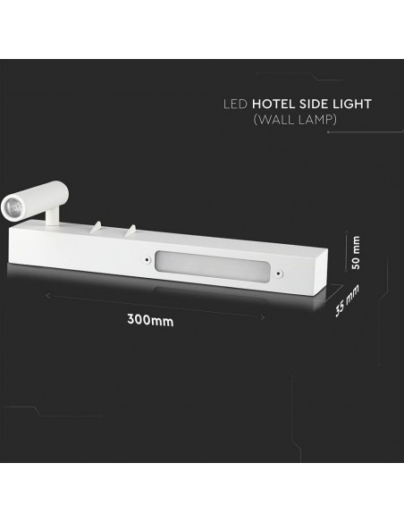 211488-Applique da Hotel per Lettura con  LED  e  Colore Bianco -3