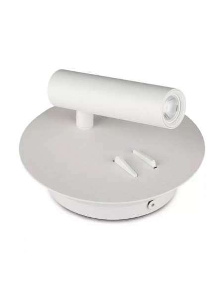 211489-Applique da Parete per Lettura con  LED Chip CREE Indipendenti tramite Tasti On/Off Integrati Retroilluminata  con Farett