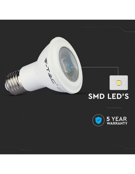 Lampadina LED Chip Samsung E27 5,8W PAR20 6500K