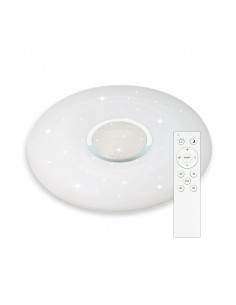 2114911-Plafoniera LED Rotonda  con Telecomando Cambia Colore  in  Effetto Stellato d mm h mm Dimmerabile-1