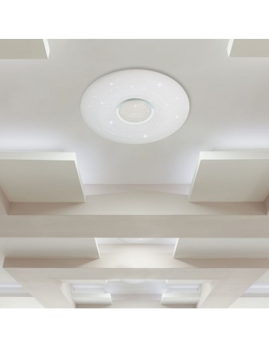 2114911-Plafoniera LED Rotonda  con Telecomando Cambia Colore  in  Effetto Stellato d mm h mm Dimmerabile-4