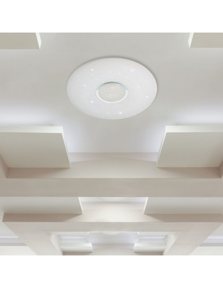 2114911-Plafoniera LED Rotonda  con Telecomando Cambia Colore  in  Effetto Stellato d mm h mm Dimmerabile-4