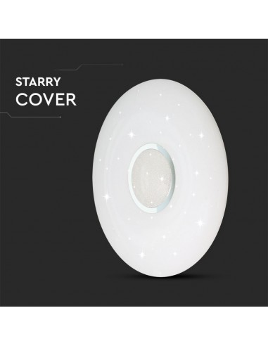 2114911-Plafoniera LED Rotonda  con Telecomando Cambia Colore  in  Effetto Stellato d mm h mm Dimmerabile-7