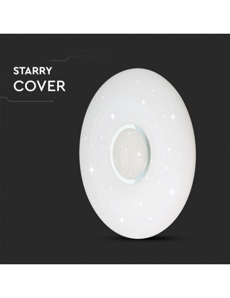 2114911-Plafoniera LED Rotonda  con Telecomando Cambia Colore  in  Effetto Stellato d mm h mm Dimmerabile-7