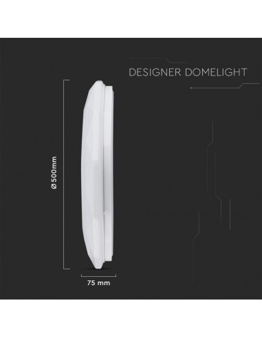 2114921-Plafoniera LED Rotonda  con Telecomando Cambia Colore  in  a Diamante d mm h mm Dimmerabile-3