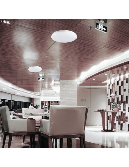 2114921-Plafoniera LED Rotonda  con Telecomando Cambia Colore  in  a Diamante d mm h mm Dimmerabile-5