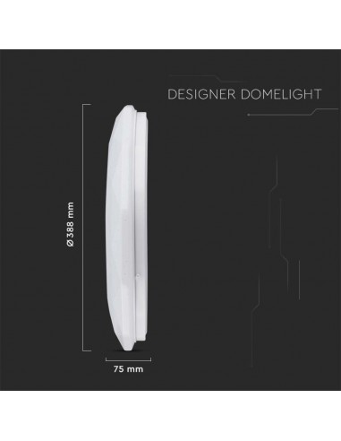 2114931-Plafoniera LED Rotonda  con Telecomando Cambia Colore  in  a Diamante d mm h mm Dimmerabile-3